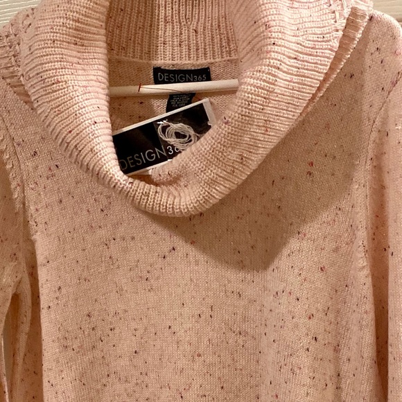 Design 365 Pink Cowl Neck Sweater NWT - Picture 2 of 3